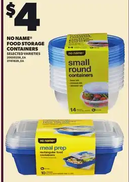 Loblaws NO NAME FOOD STORAGE CONTAINERS offer