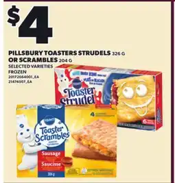Loblaws PILLSBURY TOASTERS STRUDELS, 326 G OR SCRAMBLES, 204 G offer