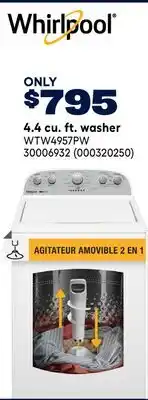 RONA Whirlpool 4.4 cu. ft. washer offer