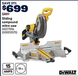 RONA DEWALT Sliding compound mitre saw offer