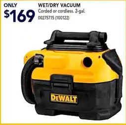 RONA DEWALT WET/DRY VACUUM offer