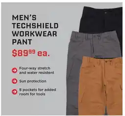 RONA MEN'S TECHSHIELD WORKWEAR PANT offer