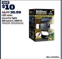 RONA LED solar security light 250 lumens, 6500-K offer