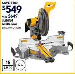 RONA DEWALT SLIDING MITRE SAW offer