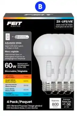 RONA 5 CCT, A19, dimmable LED color changing light bulb offer