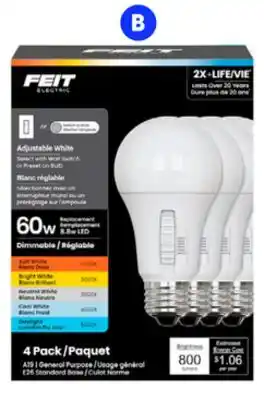 RONA 5 CCT, A19, dimmable LED color changing light bulb offer