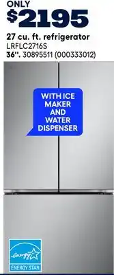 RONA LG 27 cu. ft. refrigerator offer