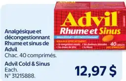 Walmart Advil Cold & Sinus offer