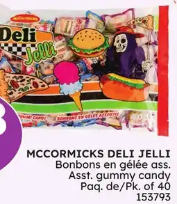 Rossy MCCORMICKS DELI JELLI Asst. gummy candy offer