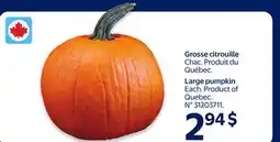 Walmart Large pumpkin offer