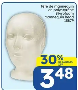 Rossy Styrofoam mannequin head offer