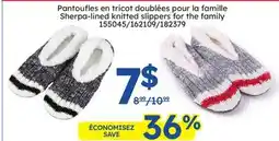 Rossy Sherpa-lined knitted slippers for the family offer