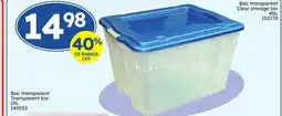 Rossy Clear storage bin offer