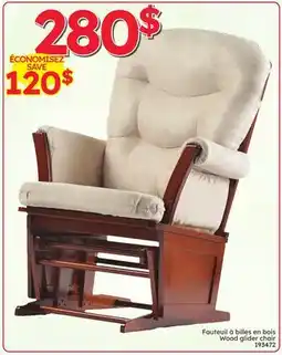 Rossy Wood glider chair offer