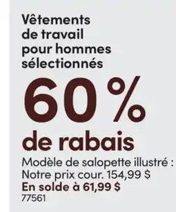L'équipeur Vêtements de travail pour hommes sélectionnés offer