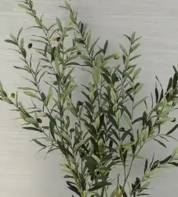 Canac Artificial Olive Plant with White Plastic Pot 5 ft 11 in offer