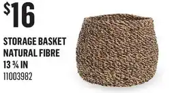 Canac Storage Basket Natural Fibre 13 3/4 in offer