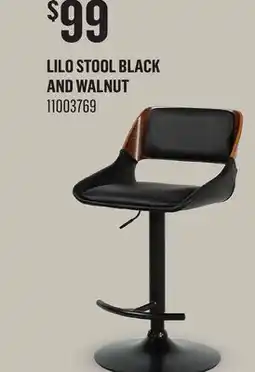 Canac Lilo Stool Black and Walnut offer