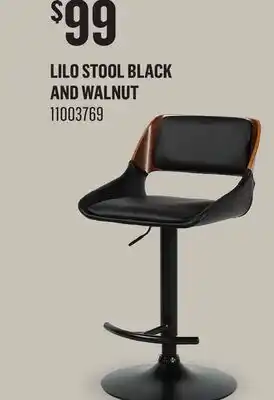 Canac Lilo Stool Black and Walnut offer