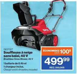 Patrick Morin Brushless Snow Blower, 40 V offer