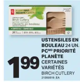 L'Intermarché USTENSILES EN BOULEAU PRIORITÉ PLANÈTE | BIRCH CUTLERY, 24 UN offer