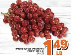 L'Intermarché RAISINS ROUGES SANS PÉPINS | GRAPES offer
