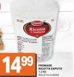 L'Intermarché FROMAGE RICOTTA | RICOTTA CHEESE, 1,2 KG offer