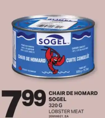 L'Intermarché CHAIR DE HOMARD SOGEL | LOBSTER MEAT, 320 G offer