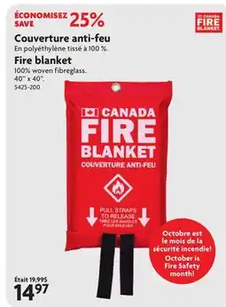 Home Hardware CANADA FIRE BLANKET Fire blanket offer