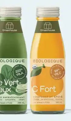Avril GREENHOUSE Jus bio offer