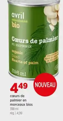 Avril cœurs de palmier en morceaux bios offer