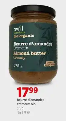 Avril beurre d'amandes crémeux bio offer