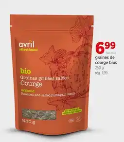 Avril graines de courge bios offer