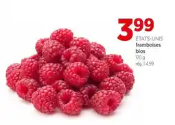 Avril ÉTATS-UNIS framboises bios offer