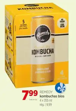 Avril REMEDY kombuchas bios offer