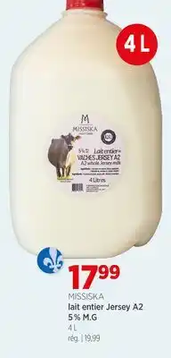Avril Lait entier Jersey A2 5% M.G offer