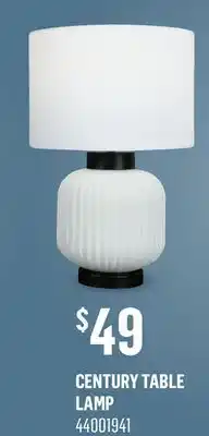 Canac CENTURY TABLE LAMP offer