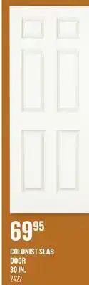 Canac Colonist Slab Door offer