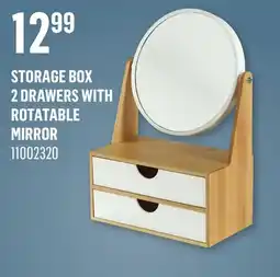 Canac Storage Box 2 Drawers with Rotatable Mirror offer
