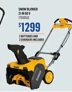 Canac Snow Blower 21 in 60 V offer
