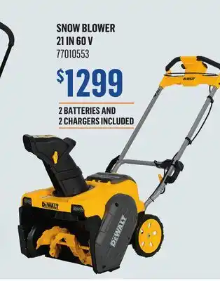 Canac Snow Blower 21 in 60 V offer