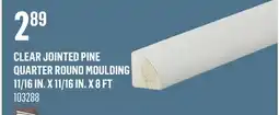 Canac CLEAR JOINTED PINE QUARTER ROUND MOULDING offer