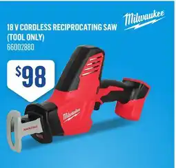Canac 18 V CORDLESS RECIPROCATING SAW offer