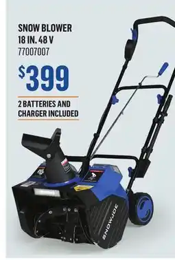 Canac Snow Blower 18in. 48V offer