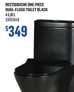 Canac Restigouche One-Piece Dual-Flush Toilet black 4 L/6 L offer