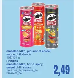 Wholesale Club MASALA TADKA, PIQUANT ET ÉPICÉ, SAUCE CHILI DOUCE PRINGLES, 102/131 G offer