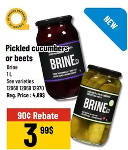 Mayrand Brine Co. Pickled cucumbers or beets offer