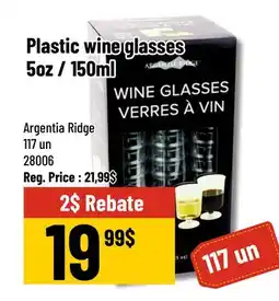 Mayrand Argentia Ridge Plastic wine glasses offer