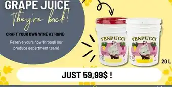 Mayrand VESPUCCI GRAPE JUICE offer