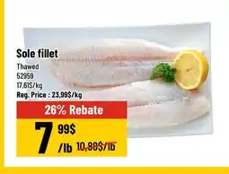 Mayrand Thawed Sole Fillet 300 g offer